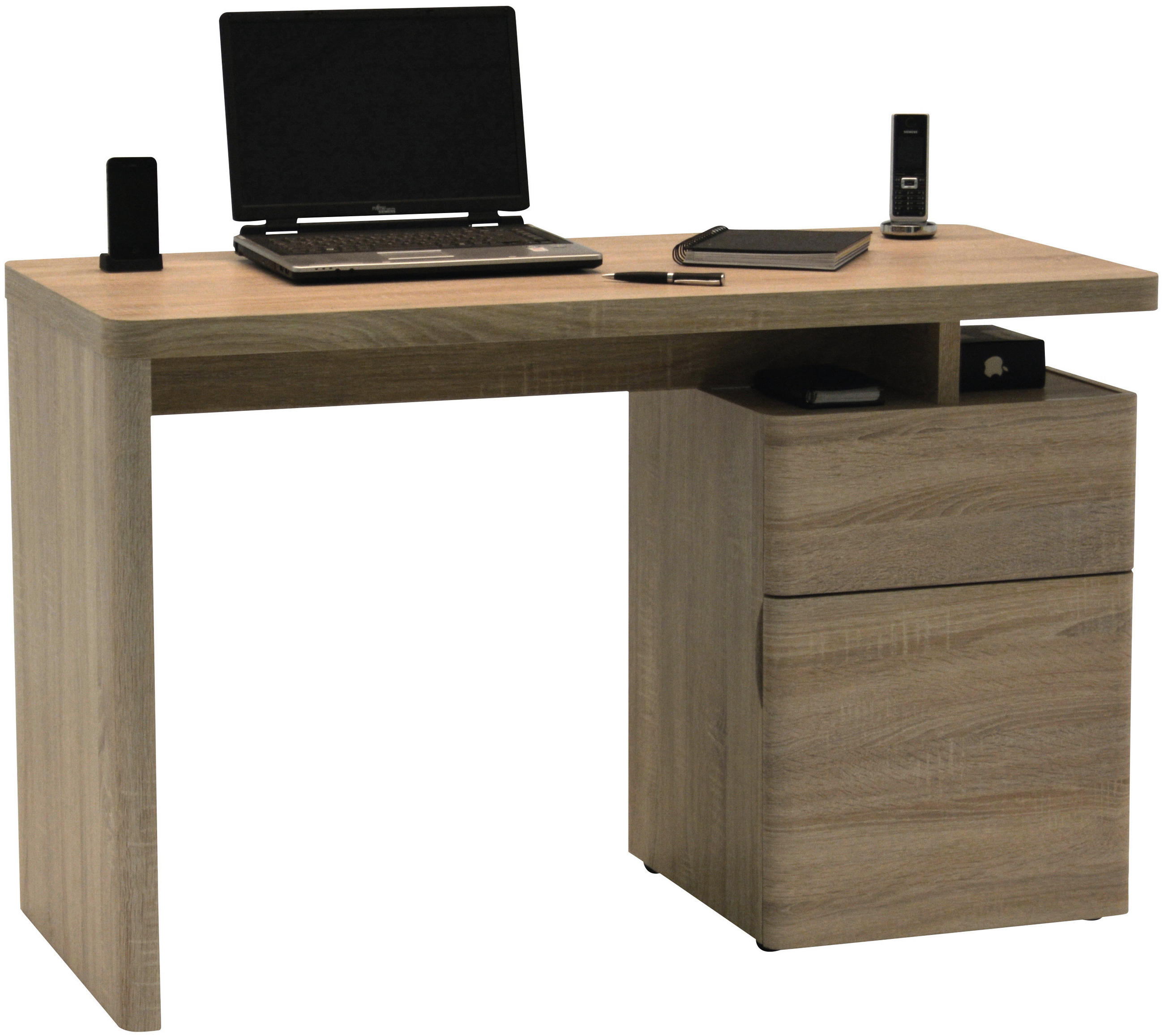 Schreibtisch 55/120/76 cm in Eichefarben