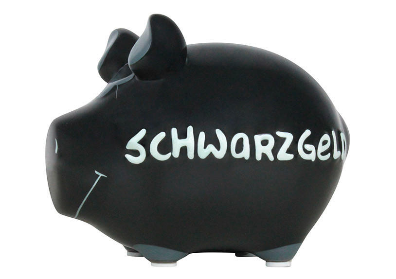 SPARDOSE - Schwarz, Basics, Keramik (12,5/9/9cm)