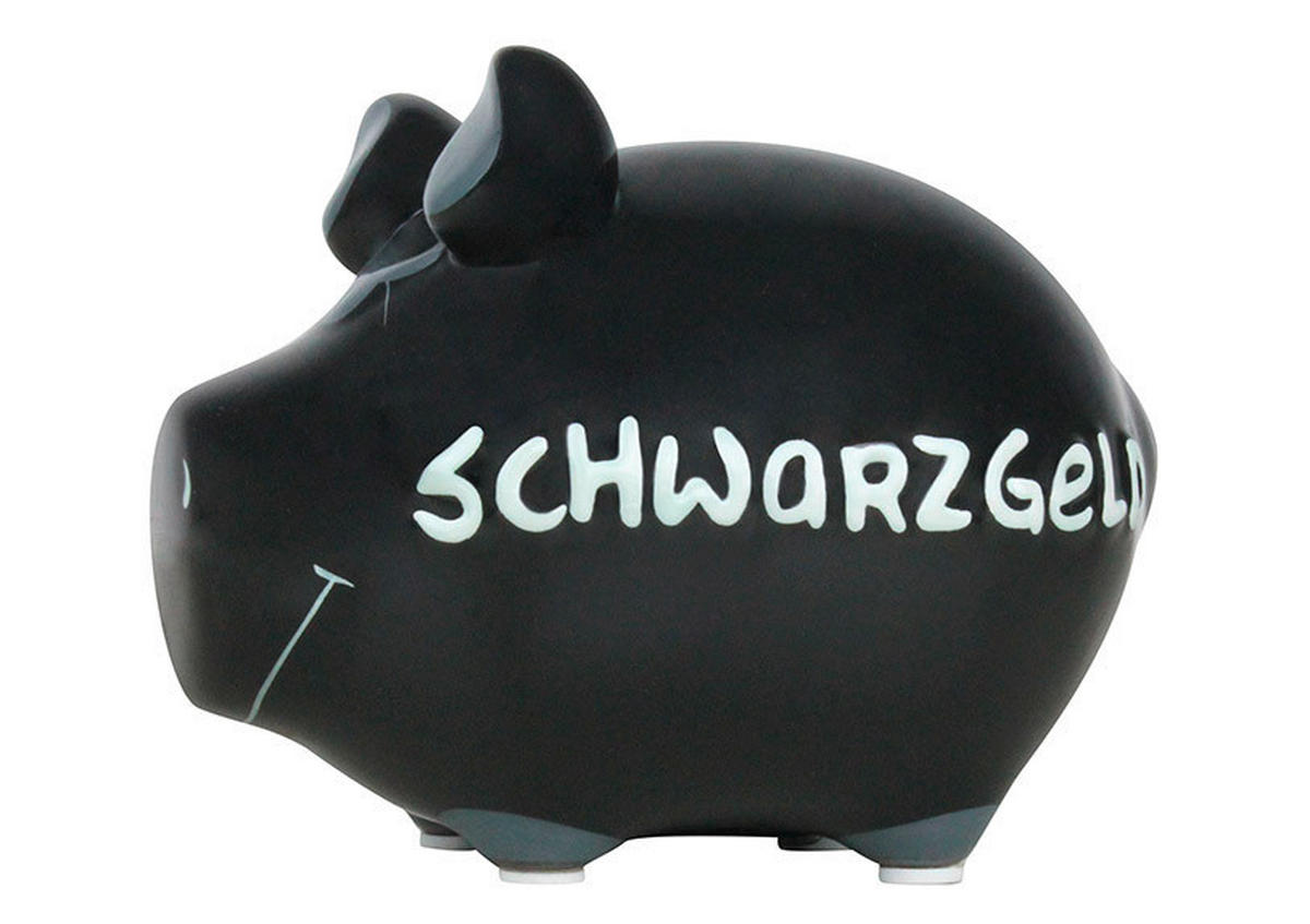 SPARDOSE - Schwarz, Basics, Keramik (12,5/9/9cm)