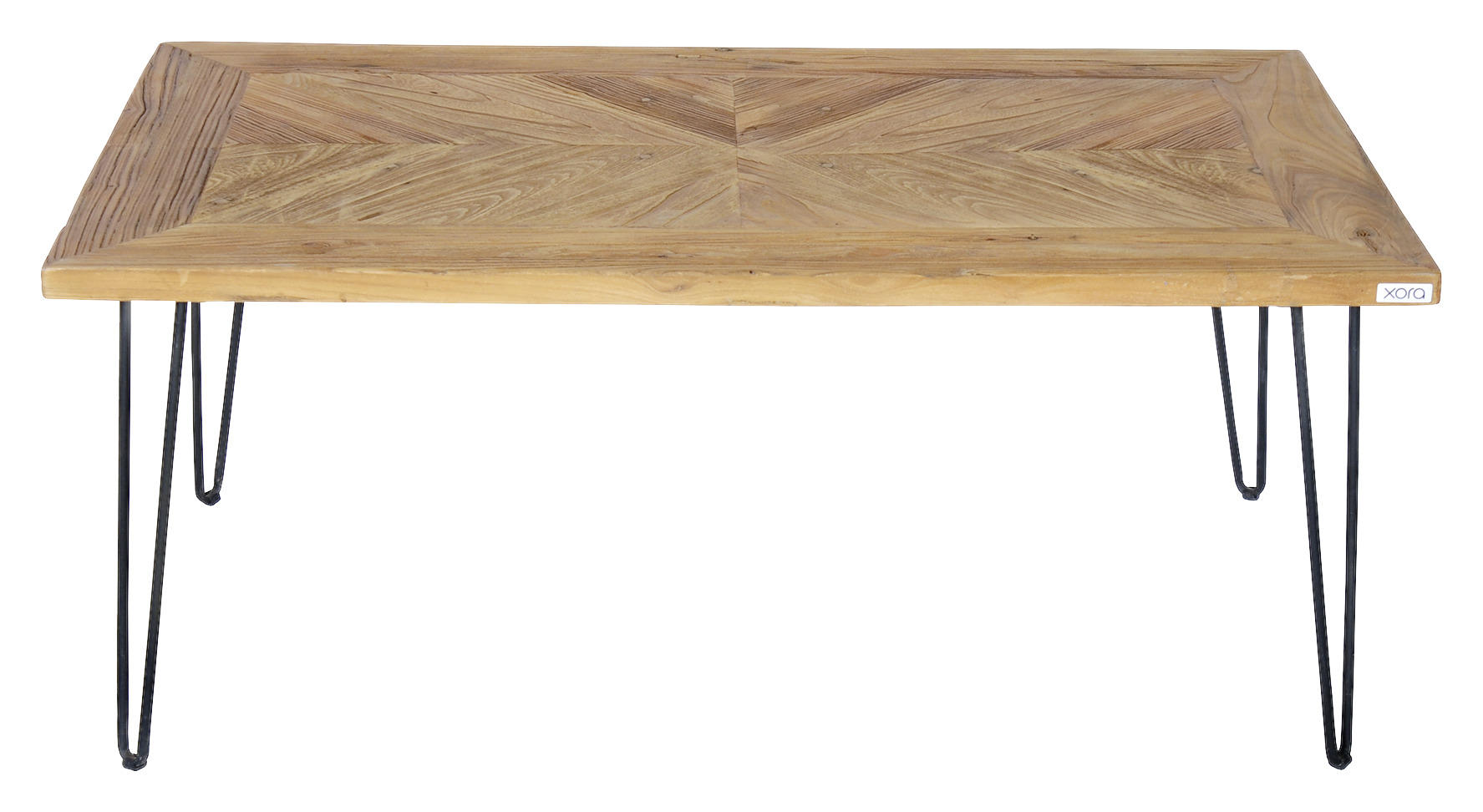 SOFFBORD i trä, metall 107/60/45 cm  - svart/naturfärgad, Romantik / Lanthus, metall/trä (107/60/45cm) - Xora