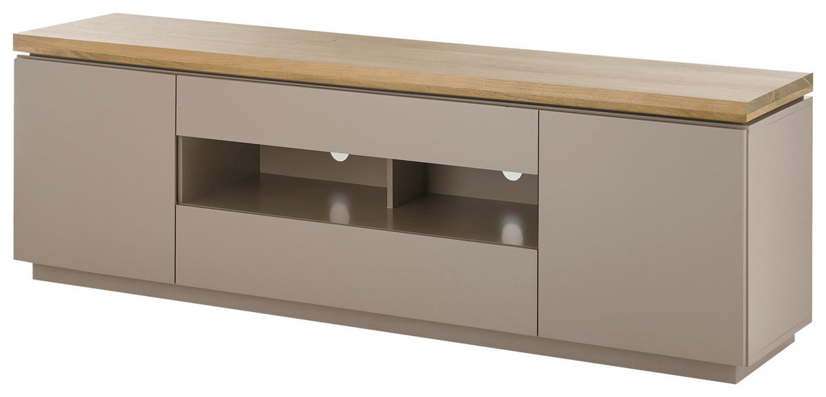 LOWBOARD Palamos  in 173/57/40 cm  - Naturfarben/Grau, Basics, Holz/Holzwerkstoff (173/57/40cm)