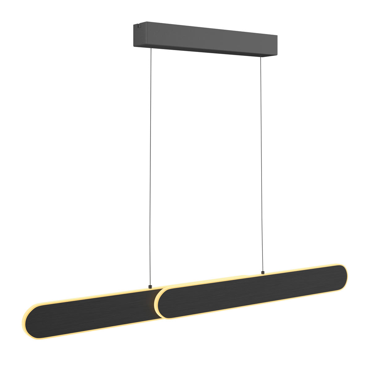LED-HÄNGELEUCHTE Otis Linear 115/7,5/150 cm   - Schwarz, Design, Metall (115/7,5/150cm) - Dieter Knoll