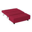 SCHLAFSOFA  in Rot  - Rot/Schwarz, Design, Textil/Metall (145/92/102cm) - Novel