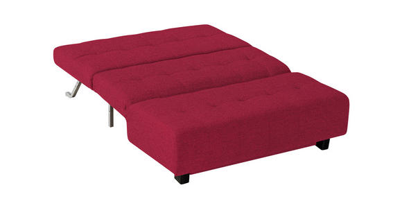 SCHLAFSOFA  in Rot  - Rot/Schwarz, Design, Textil/Metall (145/92/102cm) - Novel