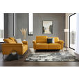 2-SITZER-SOFA in Leder Currygelb  - Currygelb/Schwarz, Design, Leder/Metall (162/79/104cm) - Emilio Belluti