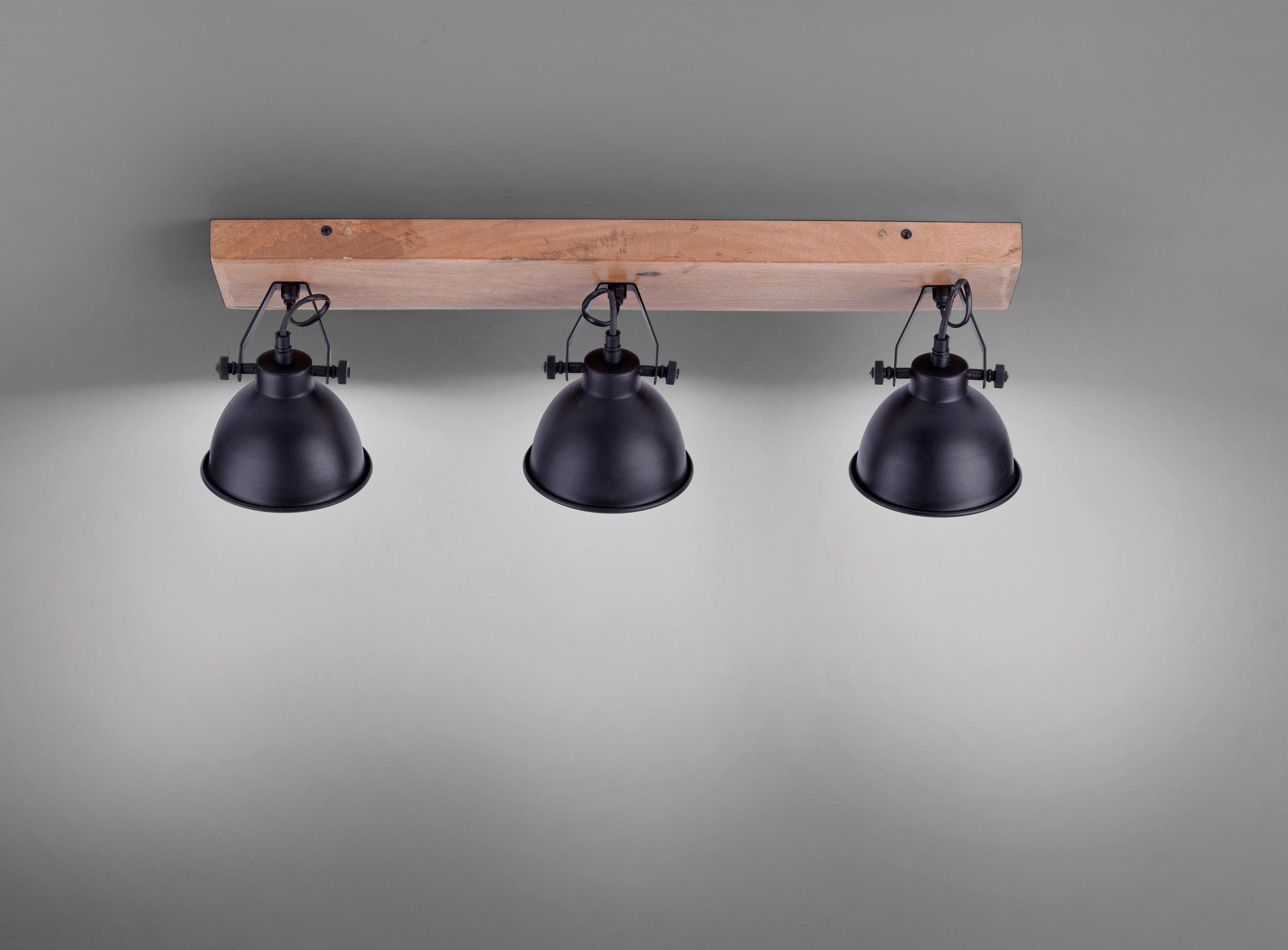 DECKENLEUCHTE SAMIA 74/15/22,5 cm   - Schwarz, Trend, Holz/Metall (74/15/22,5cm)