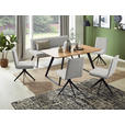 SITZBANK 160/87/64 cm  in Schwarz, Eichefarben, Beige  - Eichefarben/Beige, Design, Holz/Textil (160/87/64cm) - Voleo
