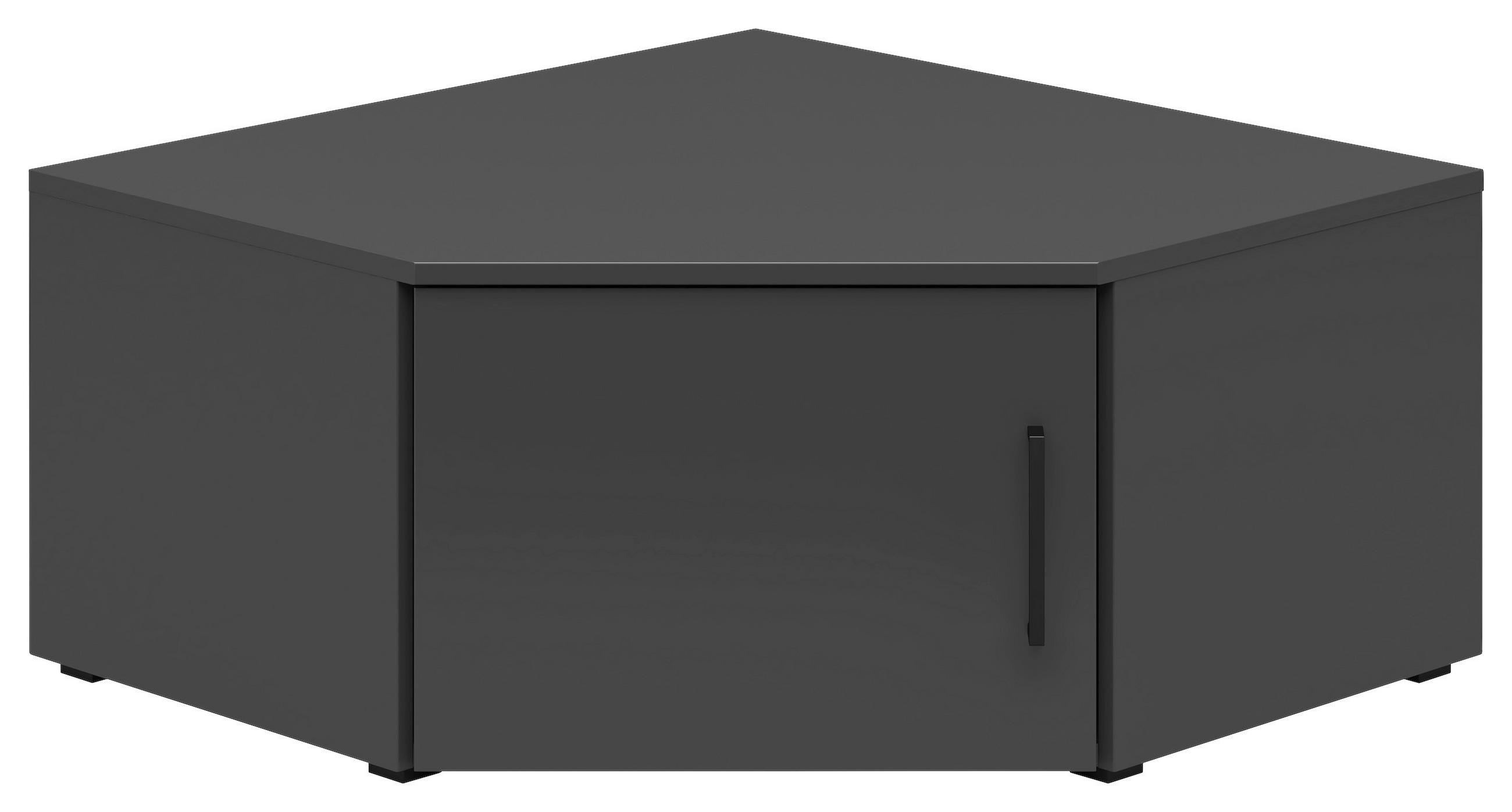 NADSTAVEC NA SKRIŇU, grafitová, 71,5/35/71,5 cm - čierna/grafitová, Modern, kompozitné drevo/plast (71,5/35/71,5cm) - Carryhome