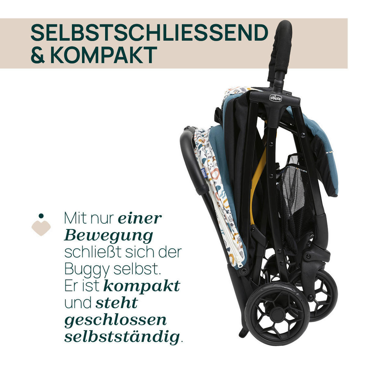 BUGGY GLEE  - Blau, Basics, Textil/Metall (49/87/106cm) - Chicco
