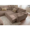 ECKSOFA  in Chenille Taupe  224/307 cm  - Taupe/Schwarz, KONVENTIONELL, Kunststoff/Textil (224/307cm) - Hom`in