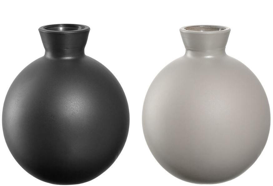 VAZA 9 cm staklo - siva/braon, Osnovno, staklo (9cm) - Leonardo