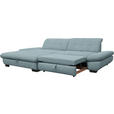 ECKSOFA in Mikrofaser Pastellblau  - Pastellblau/Schwarz, Design, Textil/Metall (198/290cm) - Xora