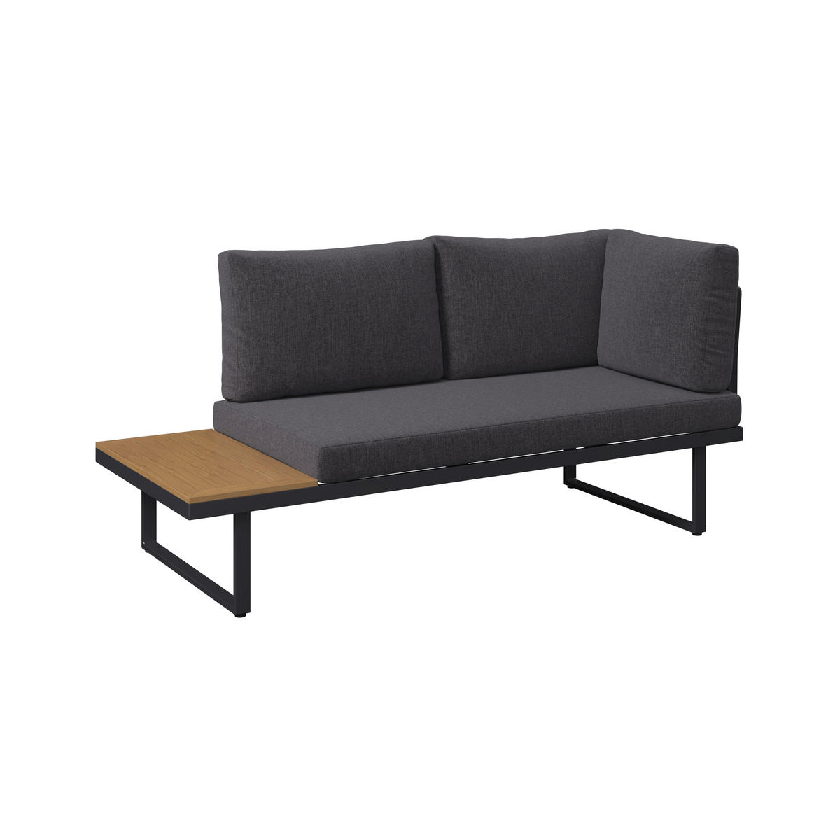 LOUNGEGARNITUR Aluminium, Stahl  - Dunkelgrau/Naturfarben, MODERN, Kunststoff/Textil - Ambia Garden