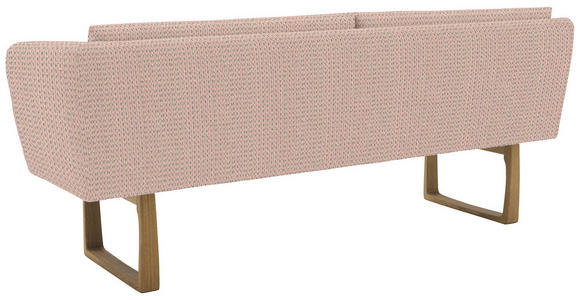 SITZBANK 224/91/69 cm Flachgewebe Hellrosa massiv Holz  - Eichefarben/Hellrosa, Design, Holz/Textil (224/91/69cm) - Valnatura