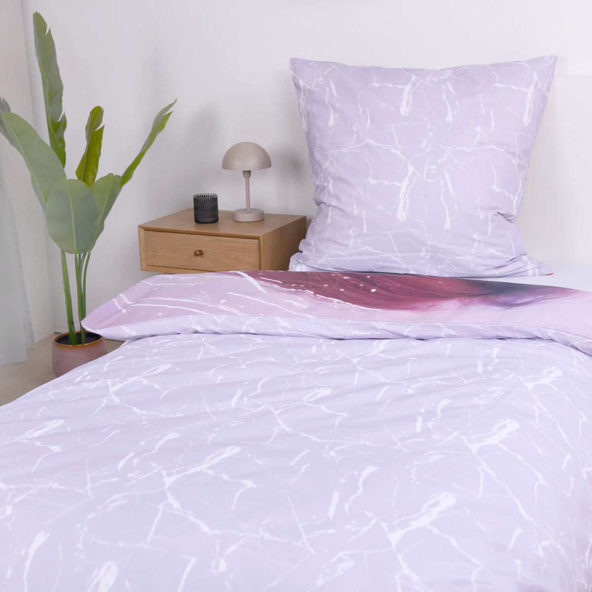 JUGENDBETTWÄSCHE 135/200 cm  - Flieder, Basics, Textil (135/200cm) - Herding