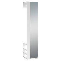 GARDEROBENSCHRANK  in 40/184/35 cm  - Silberfarben/Weiß, MODERN, Glas/Holzwerkstoff (40/184/35cm) - MID.YOU