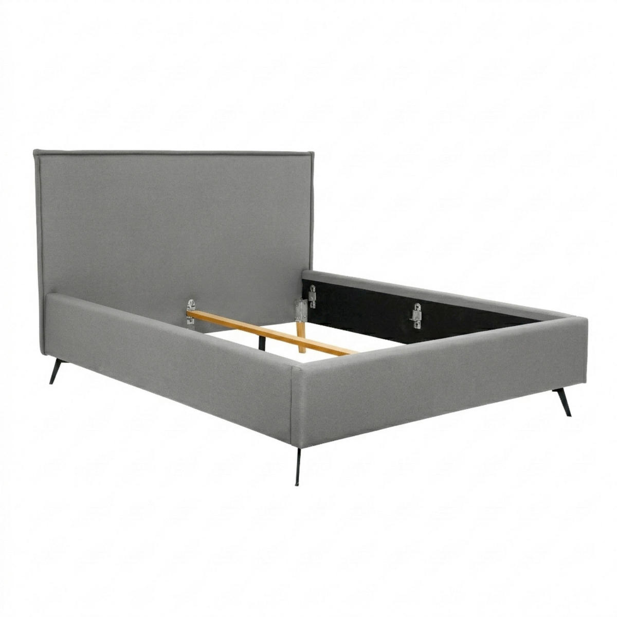 POLSTERBETT Grau 200/200 cm  - Grau, MODERN, Holz/Textil (200/200cm) - MID.YOU