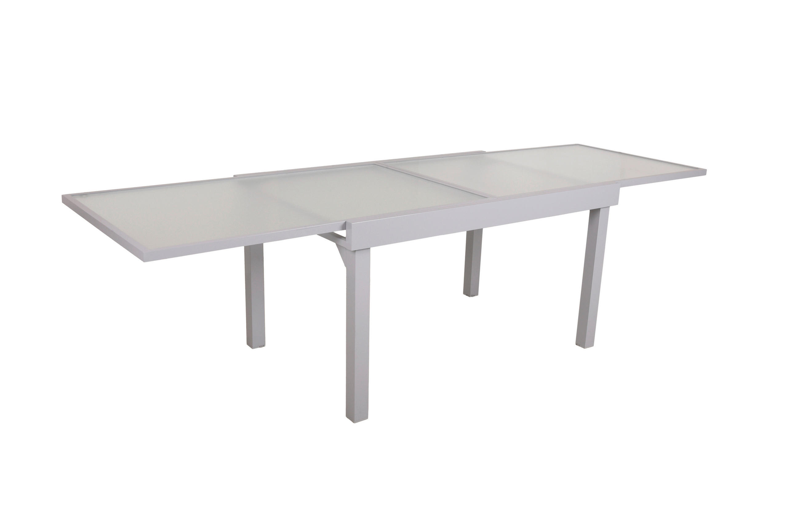 GARTENTISCH 135/90/75 cm Metall, Glas rechteckig  - Grau, MODERN, Glas/Metall (135/90/75cm) - Gardenson