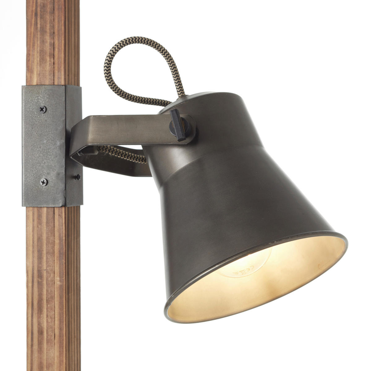 STEHLEUCHTE  51/153,5 cm   - Schwarz, Design, Holz/Metall (51/153,5cm) - Brilliant