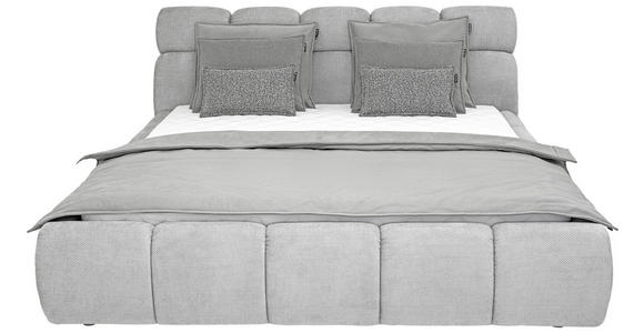 POLSTERBETT 180/200 cm in Hellgrau - Hellgrau/Schwarz, Design, Kunststoff/Textil (180/200cm) - Esposa