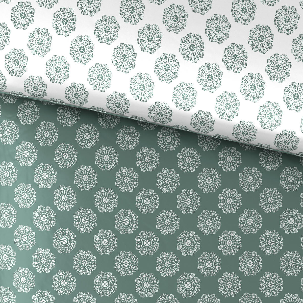 BETTWÄSCHESET Wycom Satin 160/210 cm  50 cm/70 cm  - Grün, Konventionell, Textil (160/210cm) - Esposa