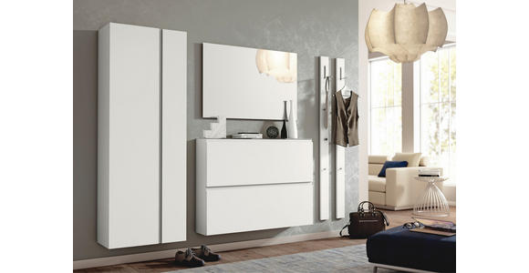 GARDEROBENSCHRANK Gardasee in 60/165/33 cm - Weiß, Design, Holzwerkstoff (60/165/33cm) - Moderano