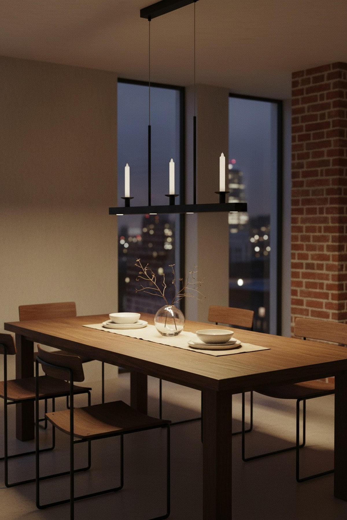 PENDELLEUCHTE Dining 82/40/8 cm  - Schwarz, Basics, Metall (82/40/8cm) - Markslöjd