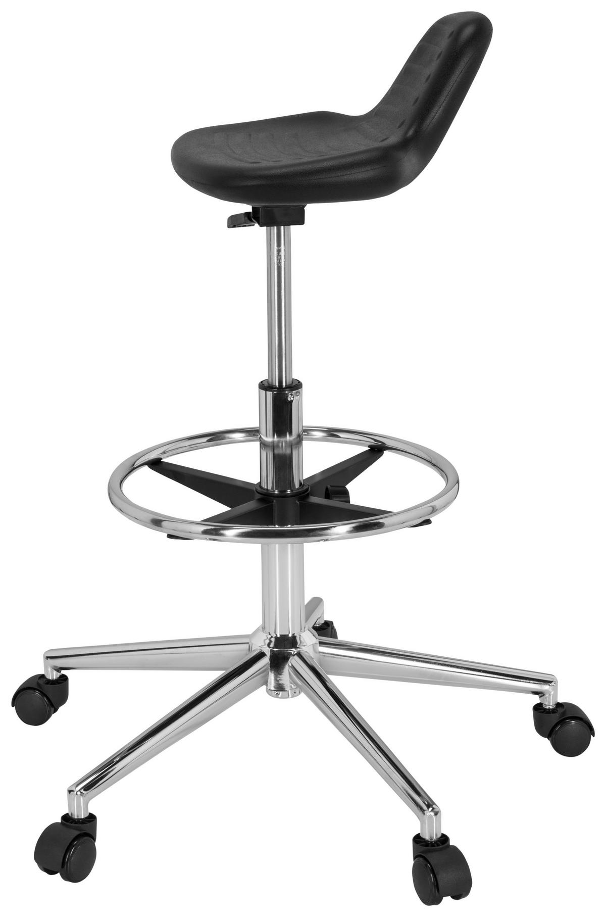 SNURRSTOL  i svart  - silver/svart, Basics, metall/plast (40/61/60cm) - MID.YOU