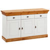 SIDEBOARD  in 143/85/45 cm  - Bernsteinfarben/Weiß, ROMANTIK / LANDHAUS, Holz/Metall (143/85/45cm) - Boxxx
