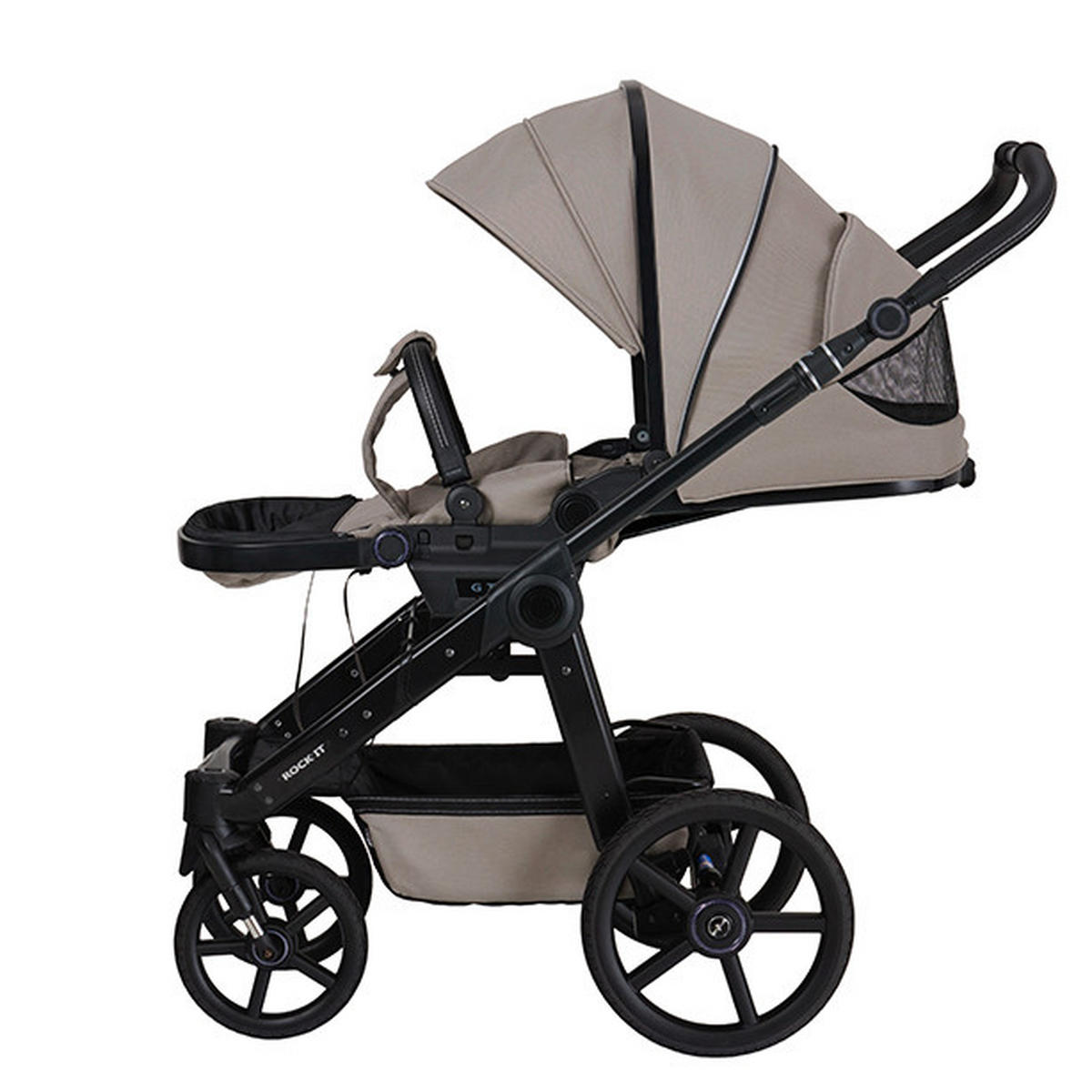 KINDERWAGENSET ROCK IT HB Outdoor  - Karamell/Schwarz, Basics, Textil/Metall (102/58/120cm) - Hartan