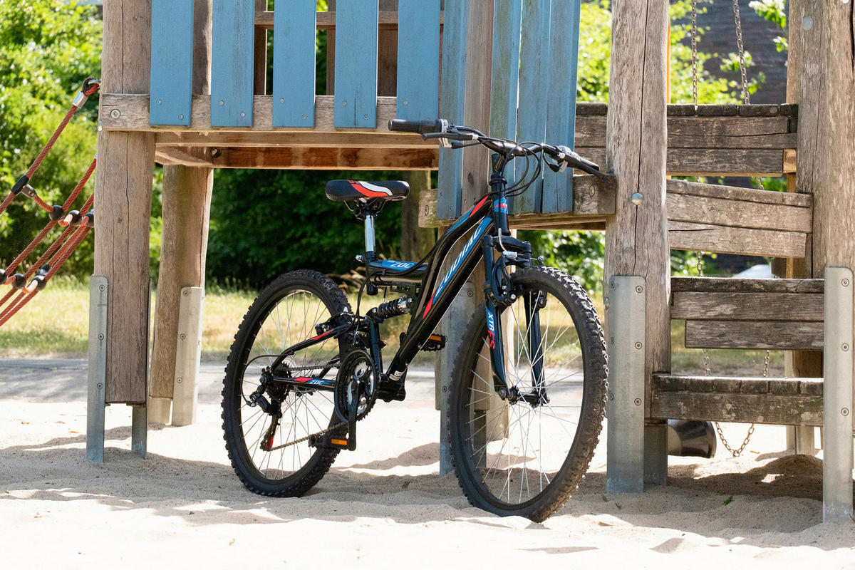 MOUNTAINBIKE 24 Zoll Kinder  - Rot/Schwarz, Basics, Metall (124 /64/18 cm) - Atrigo