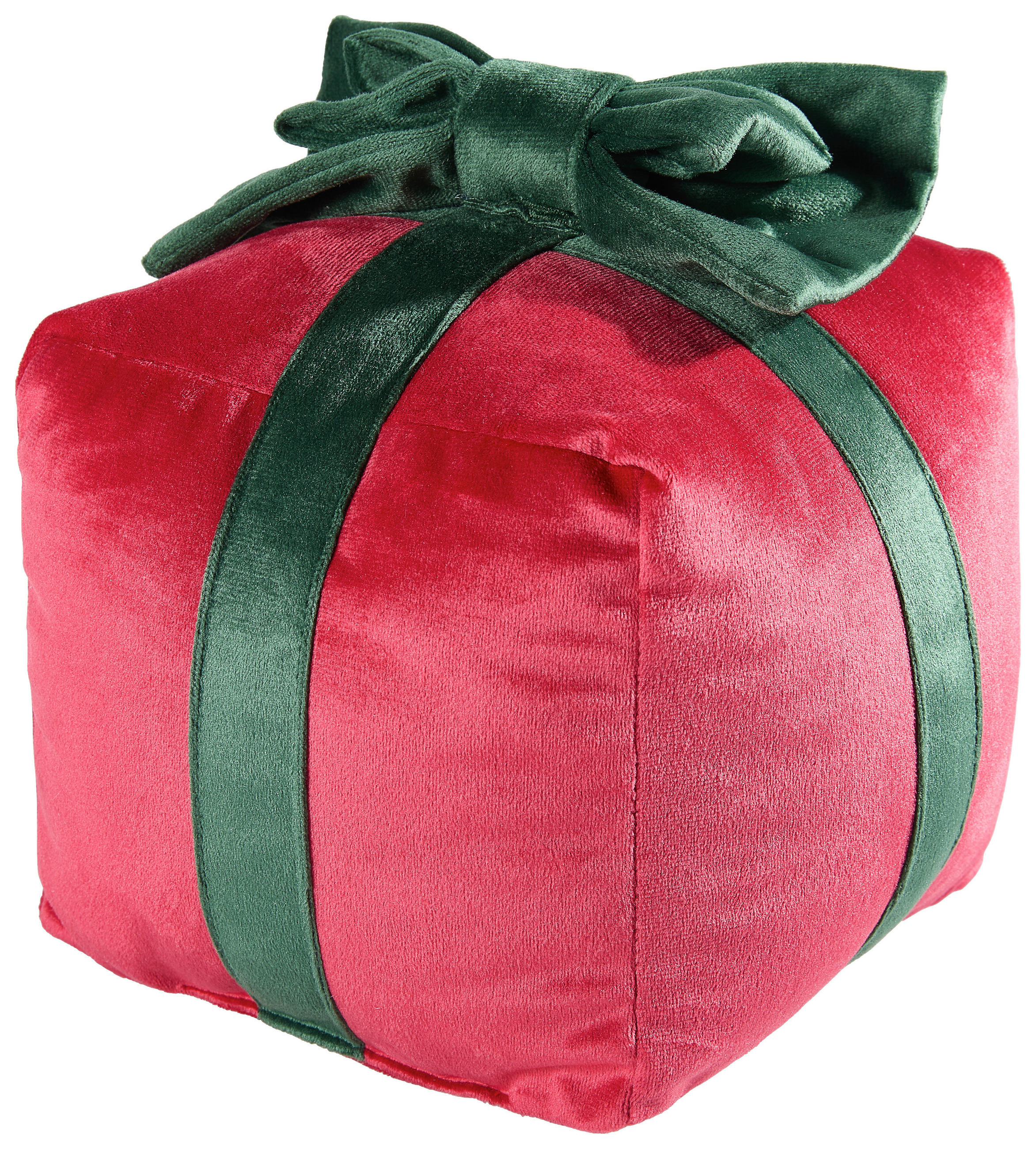 Novel Zierkissen Gift Grün, Rot 16x16 cm