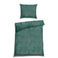 BETTWÄSCHE 2-teilig Flanell 140/220 cm  - Smaragdgrün, Basics, Textil (140/220cm) - Florella