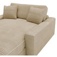 XXL-SESSEL Cord Beige    - Beige/Schwarz, MODERN, Kunststoff/Textil (160/87/190cm) - Carryhome