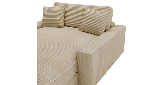 XXL-SESSEL Cord Beige - Beige/Schwarz, MODERN, Kunststoff/Textil (160/87/190cm) - Carryhome