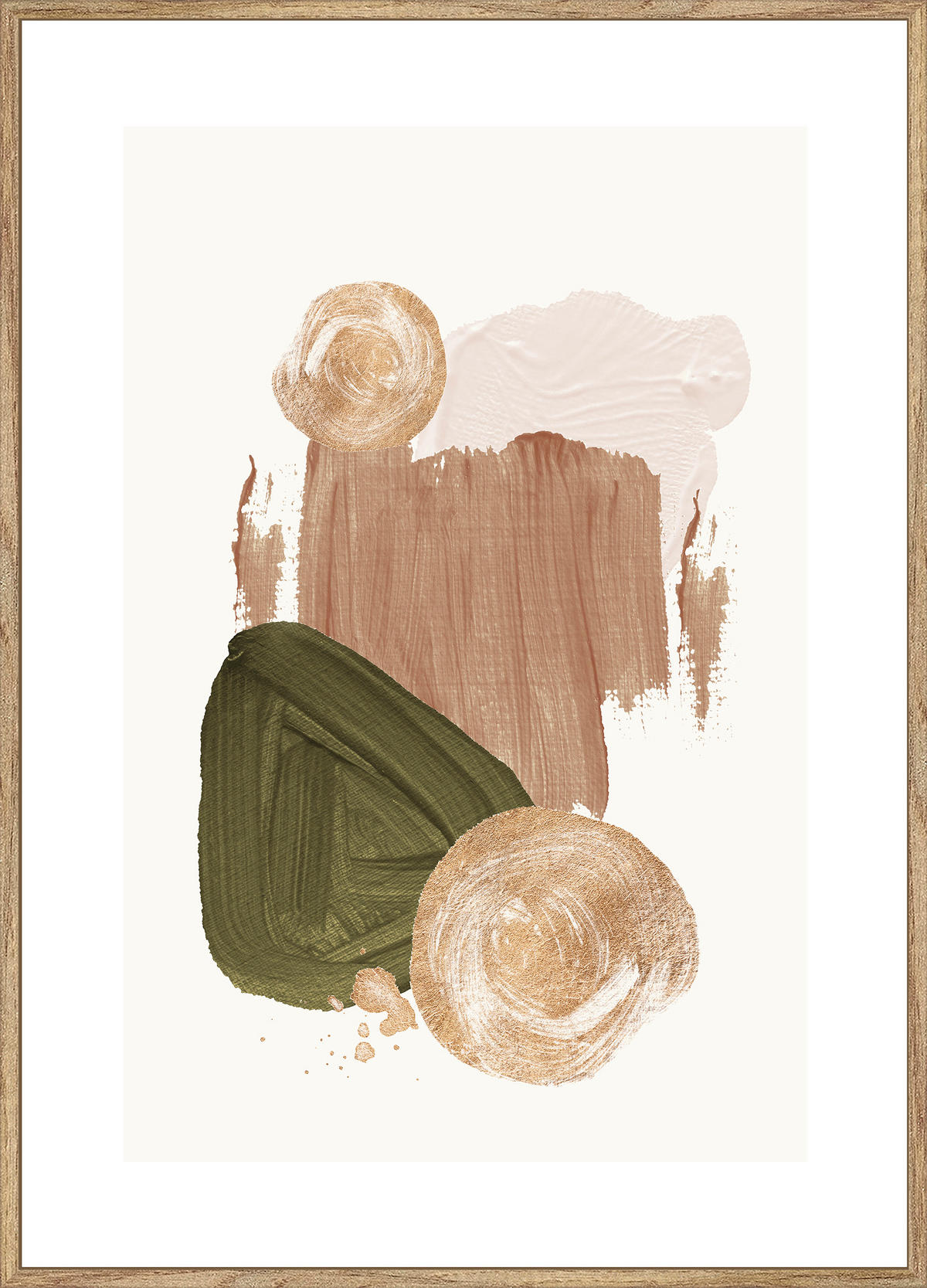 KUNSTDRUCK 51,2/71,2 cm  - Eichefarben/Multicolor, Design, Holzwerkstoff/Textil (51,2/71,2cm) - Monee