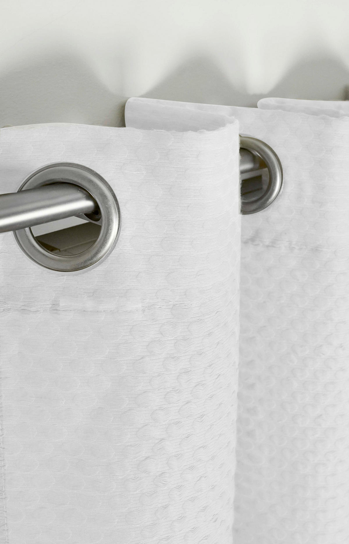 ÖSENSCHAL transparent 135/245 cm   - Weiß, Basics, Textil (135/245cm)