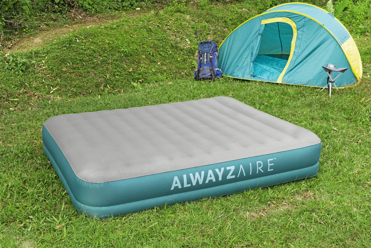 LUFTBETT ALWAYZAIRE 69078 Grau, Grün  - Grau/Grün, KONVENTIONELL, Kunststoff (203/152/36cm) - Bestway