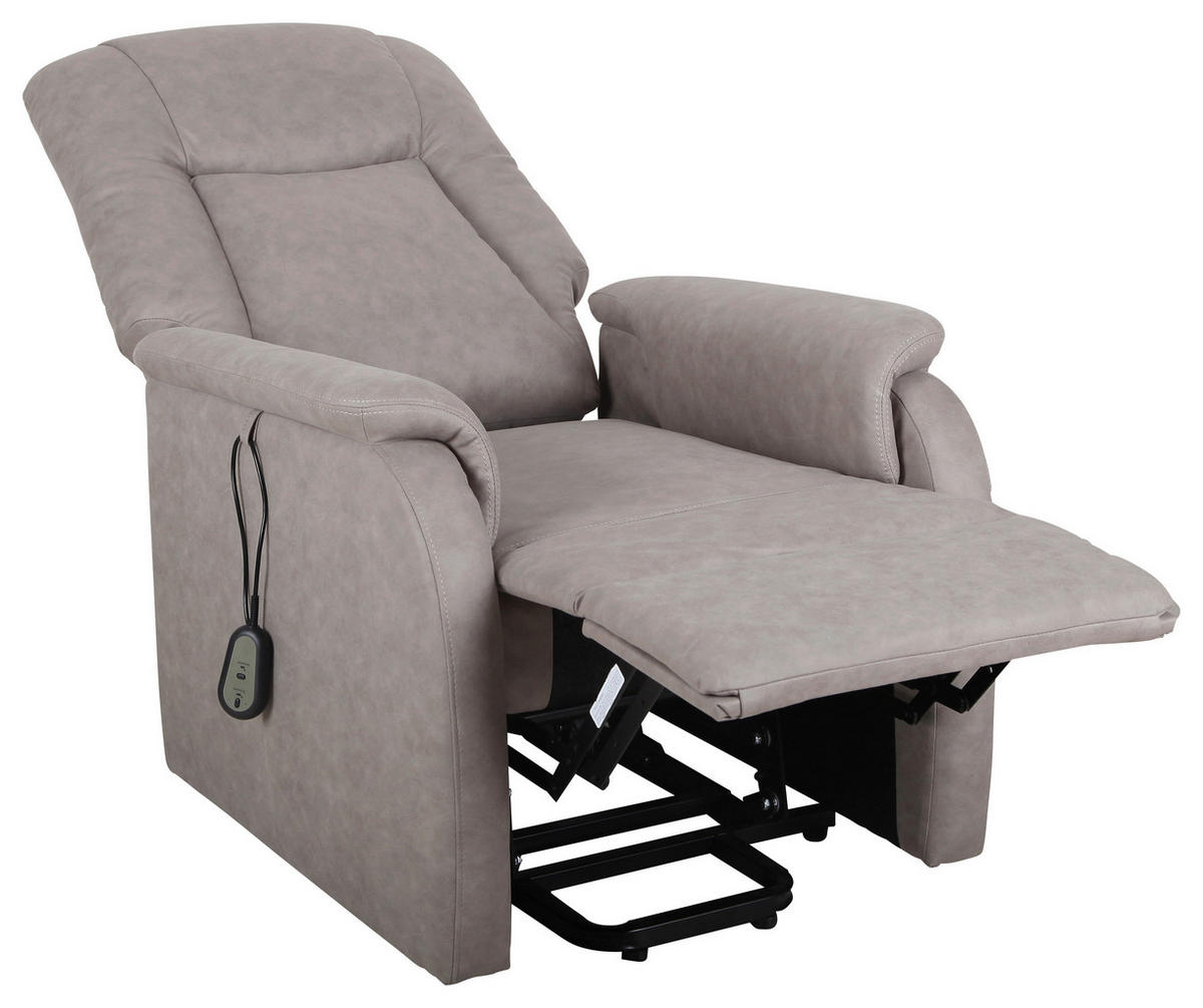 FERNSEHSESSEL Mikrofaser Grau  - Schwarz/Grau, Konventionell, Holz/Kunststoff (75/111/93cm) - Cantus