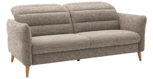 2-SITZER-SOFA in Webstoff Beige  - Eiche Bianco/Beige, Design, Holz/Textil (192-220/85-106/112cm) - Dieter Knoll