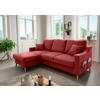 ECKSOFA Valentina Rot Chenille  - Rot/Naturfarben, MODERN, Holz/Textil (150/228cm) - Livetastic