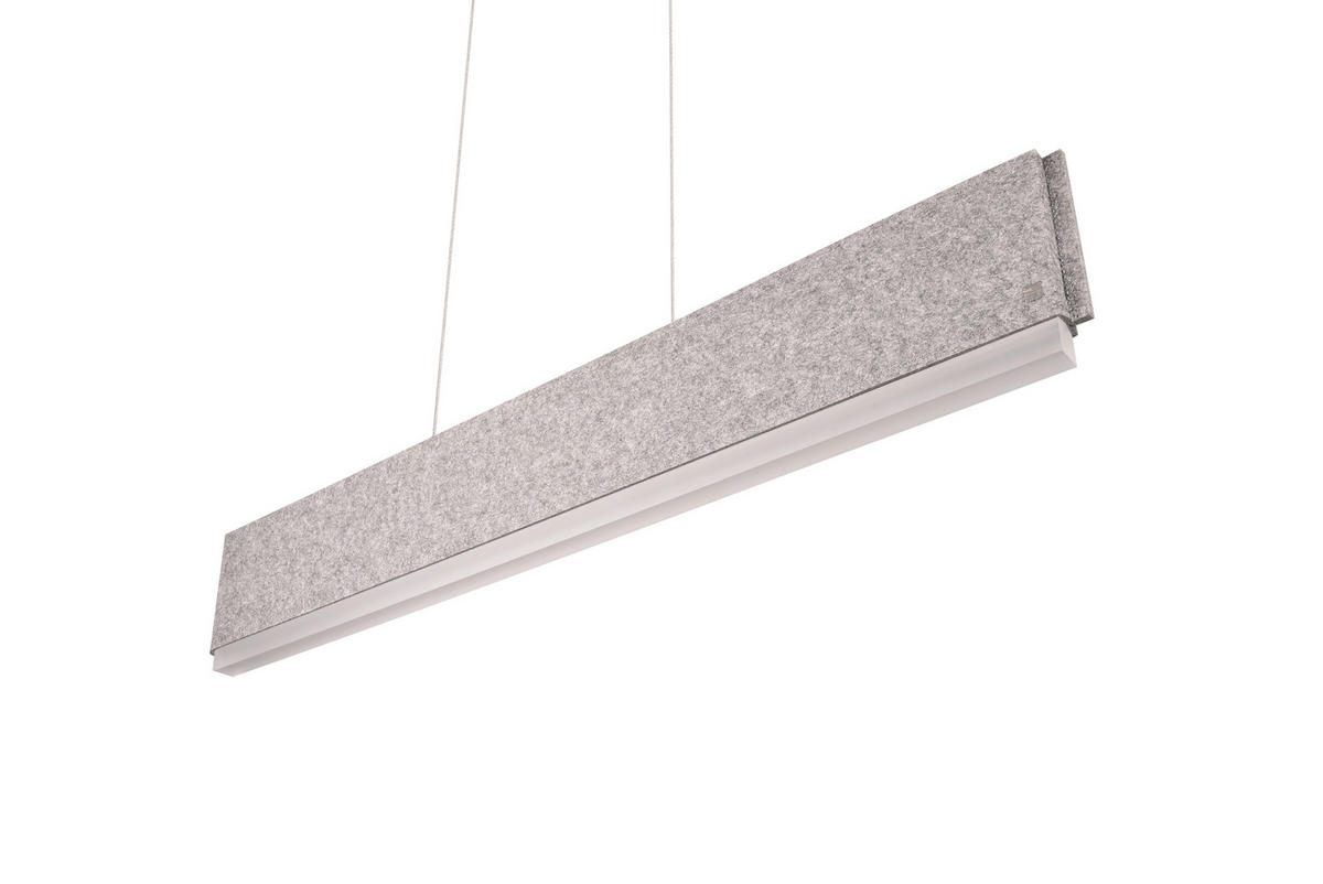 LED-HÄNGELEUCHTE 115/8,5/160 cm  - Grau/Nickelfarben, Design, Textil/Metall (115/8,5/160cm) - Cinque