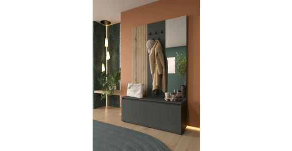 GARDEROBE  in 120/200/36,6 cm  - Eichefarben/Anthrazit, KONVENTIONELL, Holzwerkstoff (120/200/36,6cm) - Carryhome