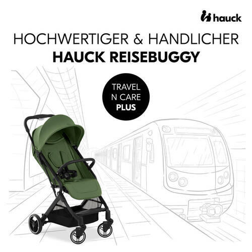 BUGGY TRAVEL N CARE PLUS  - Schwarz/Grün, Basics, Textil/Metall (81/51,5/105cm) - Hauck