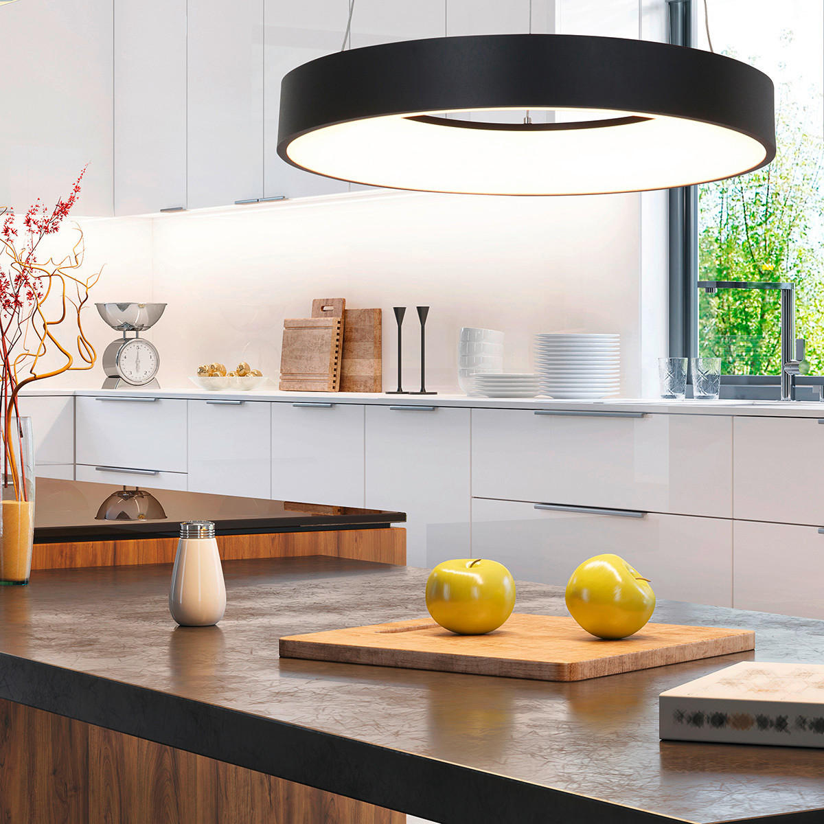 LED-HÄNGELEUCHTE 48/165 cm   - Schwarz, Basics, Kunststoff/Metall (48/165cm)