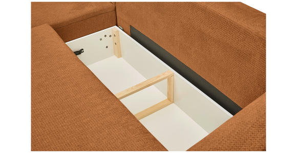 ECKSOFA  in Chenille Rostfarben  - Rostfarben/Schwarz, MODERN, Kunststoff/Textil (179/287cm) - Carryhome