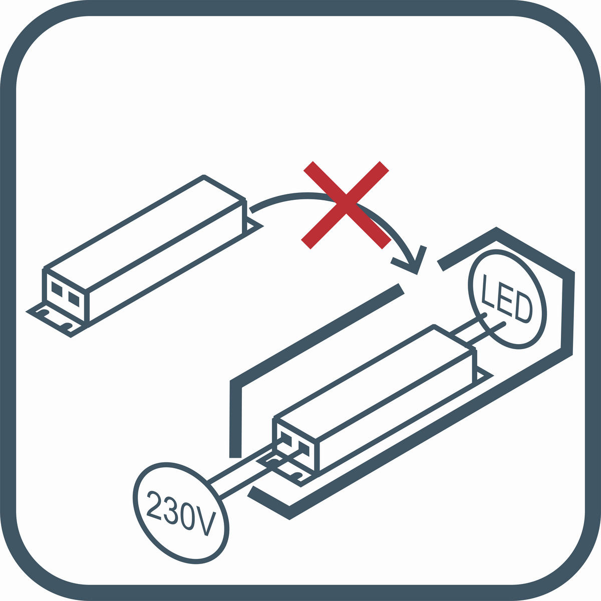 LED-DECKENLEUCHTE Multo 46,5 cm  - Grau, Basics, Kunststoff/Metall (46,5cm) - Näve