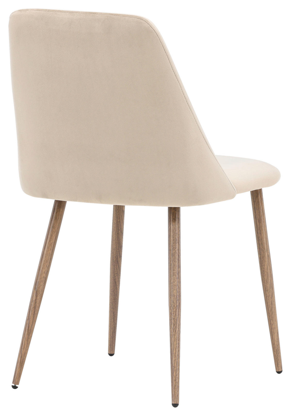 STUHL-SET 2 Stück  in Stahl Samt Metall, Textil  - Beige/Braun, Design, Textil/Metall (49/87/56cm) - Livetastic
