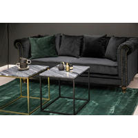 CHESTERFIELD-SOFA Schwarz  - Schwarz, Design, Textil (217/80/88cm) - Livetastic