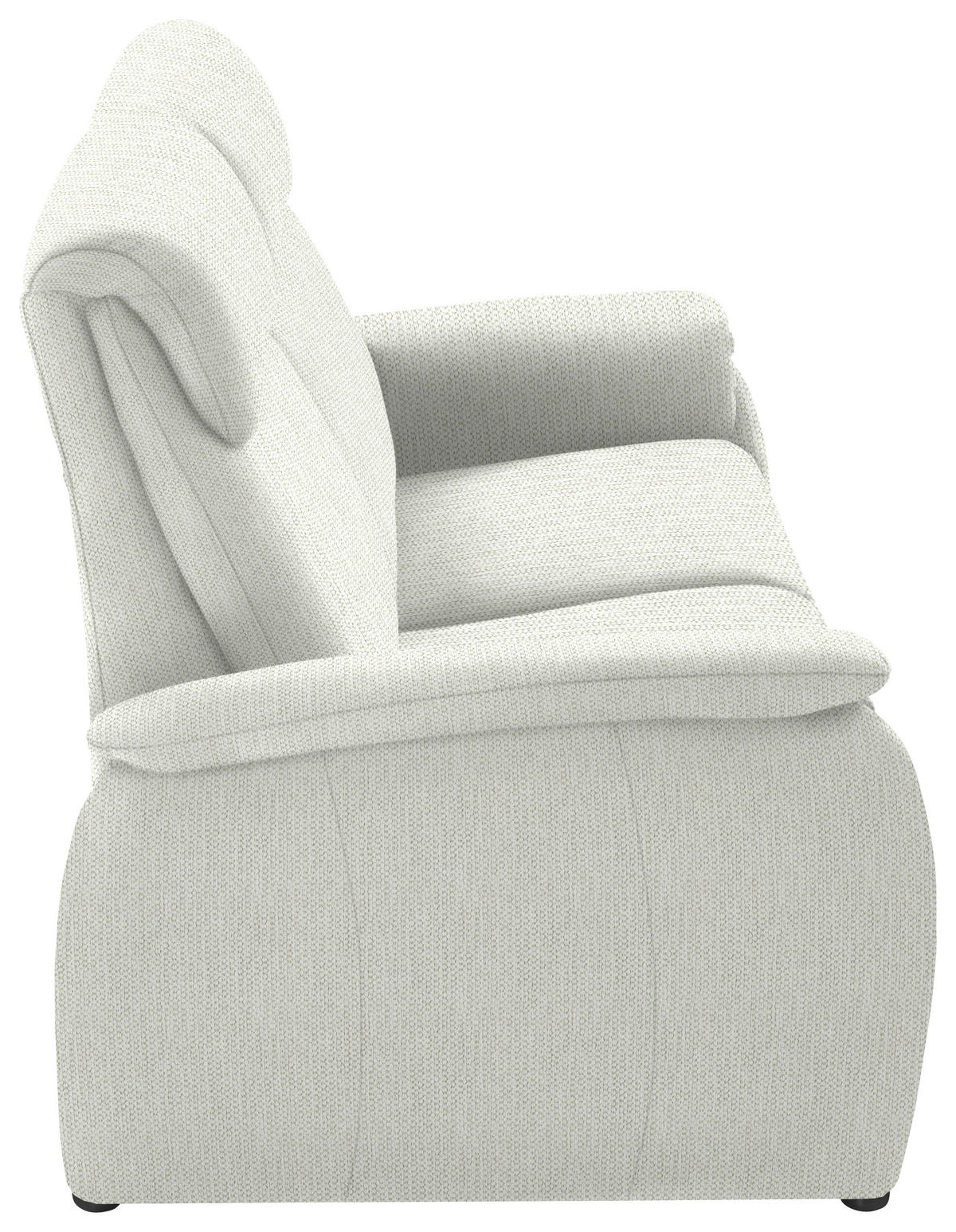 2,5-SITZER in Flachgewebe Weiss  - Weiss/Schwarz, Konventionell, Textil/Metall (178/107/97cm) - Pure Home Comfort
